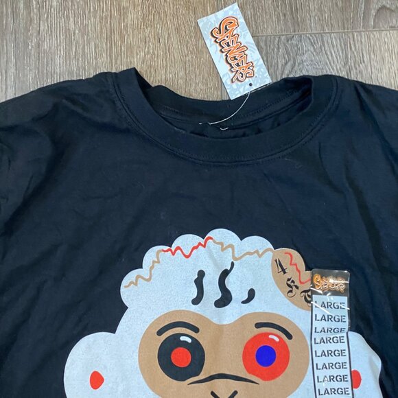 Never Broke Again 2018 Large Black Graphic T-Shirt Featuring Monkey Design NWT - Picture 4 of 5